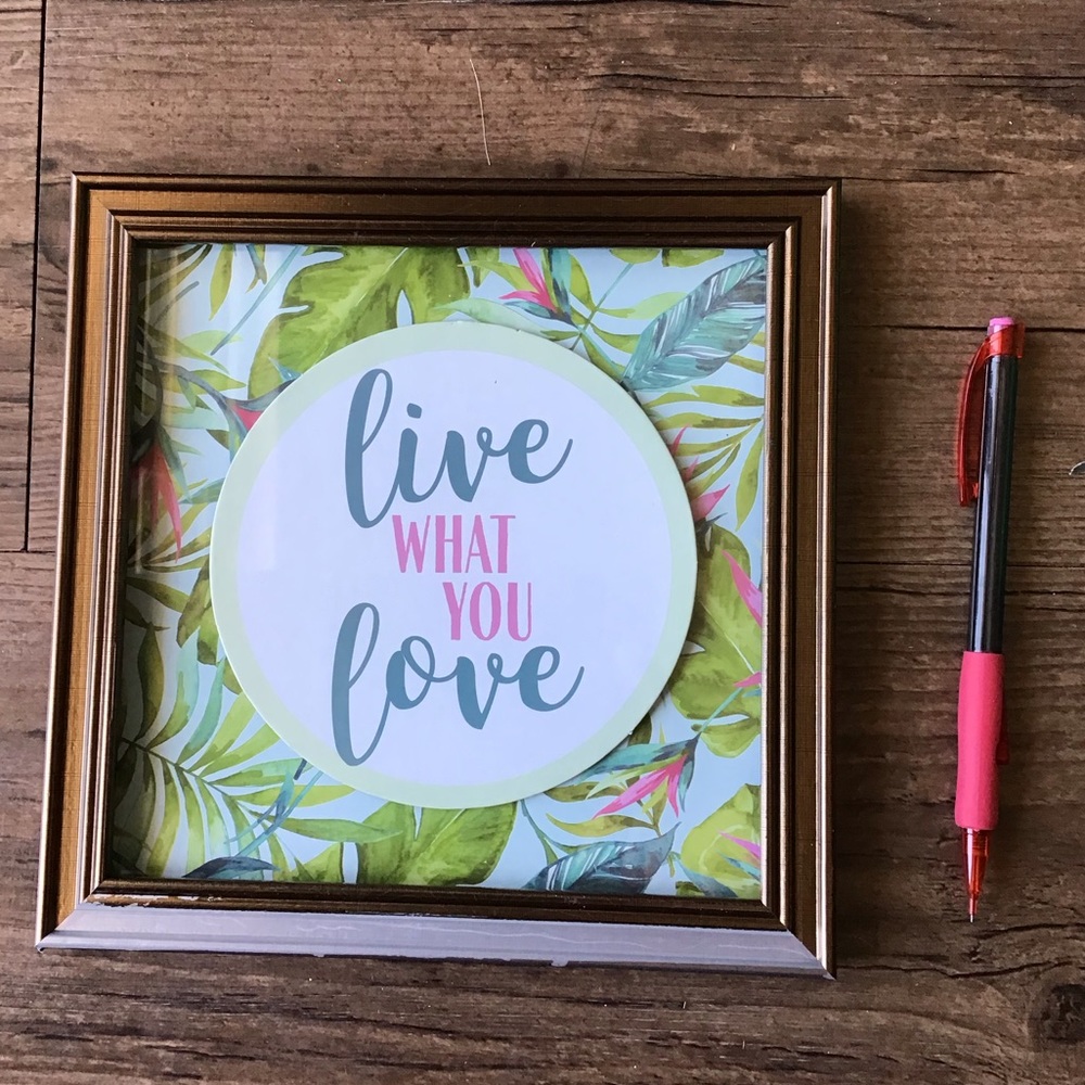 Tropical Framed Quote, Home Decor
